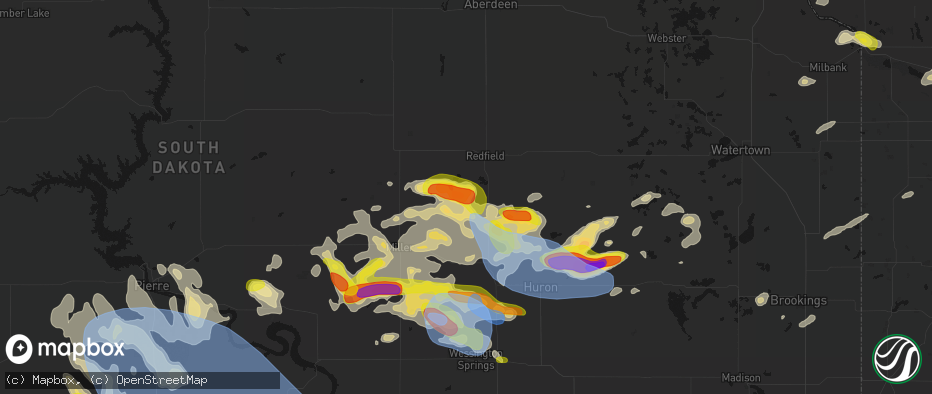 Hail map in Tulare, SD on June 4, 2026
