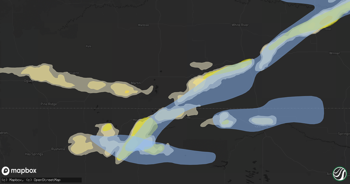 Hail map in Tuthill, SD on June 4, 2026