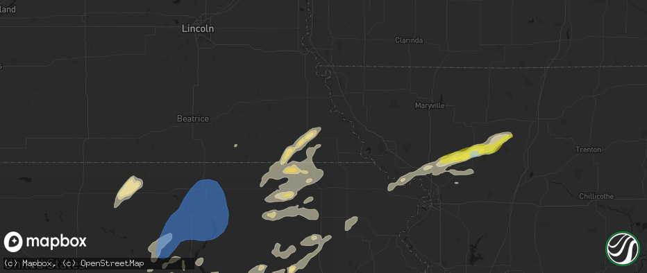 Hail map in Verdon, NE on June 4, 2026