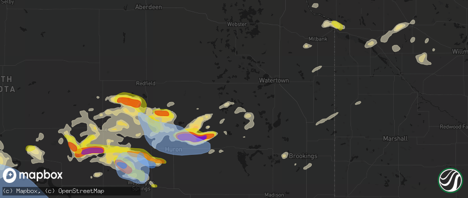 Hail map in Vienna, SD on June 4, 2026