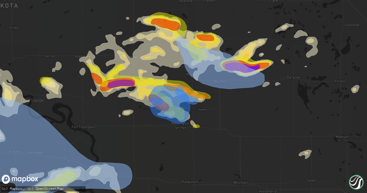 Hail map in Virgil, SD on June 4, 2026
