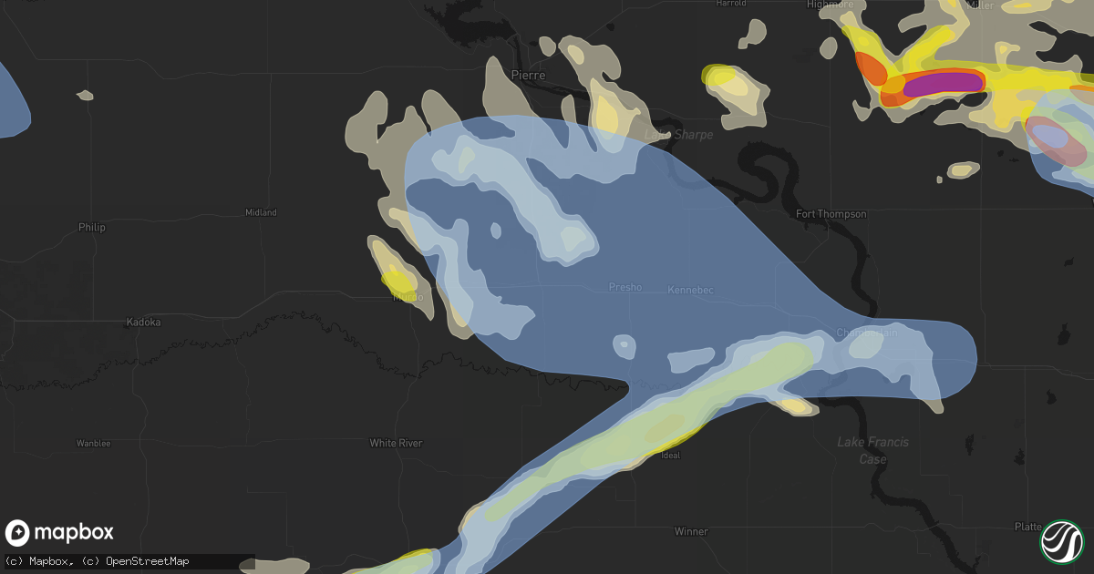 Hail map in Vivian, SD on June 4, 2026