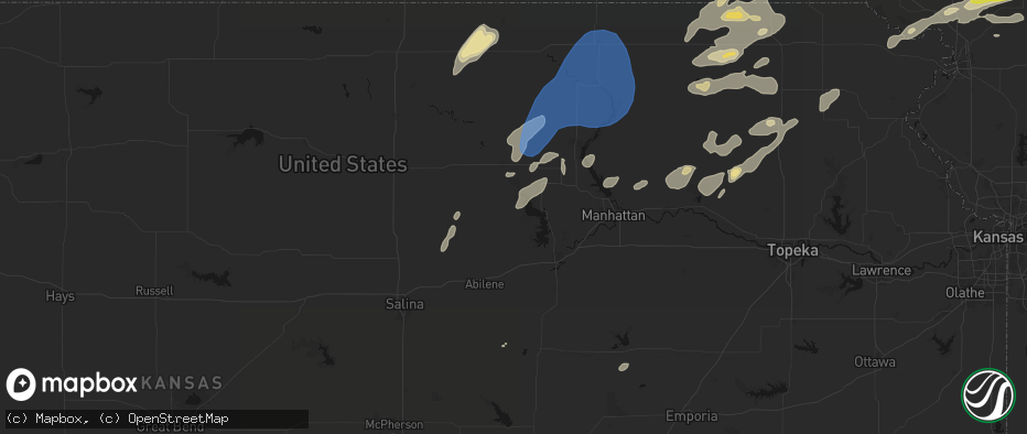Hail map in Wakefield, KS on June 4, 2026