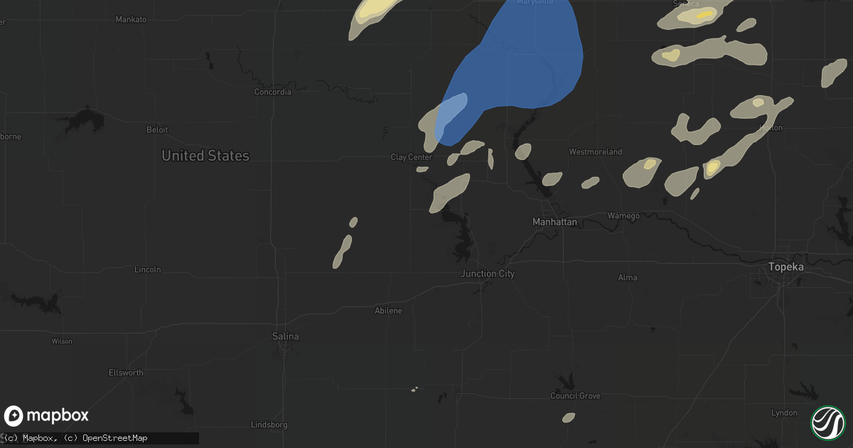 Hail map in Wakefield, KS on June 4, 2026