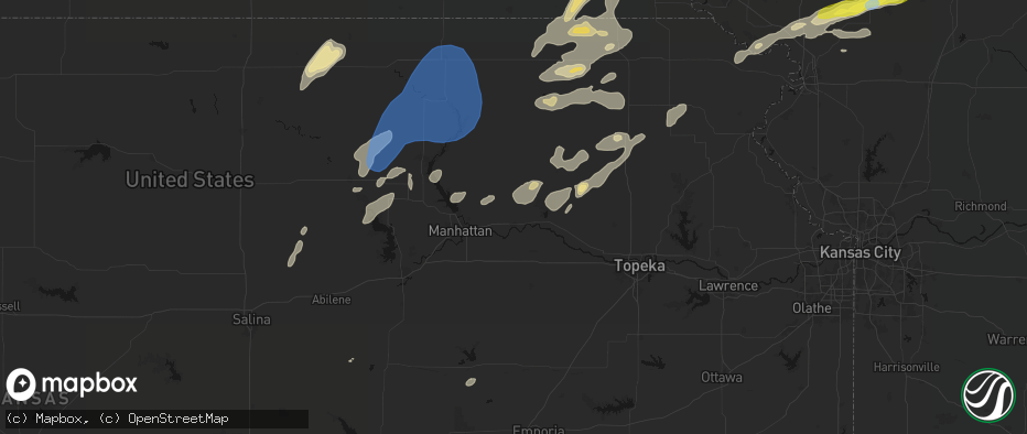 Hail map in Wamego, KS on June 4, 2026