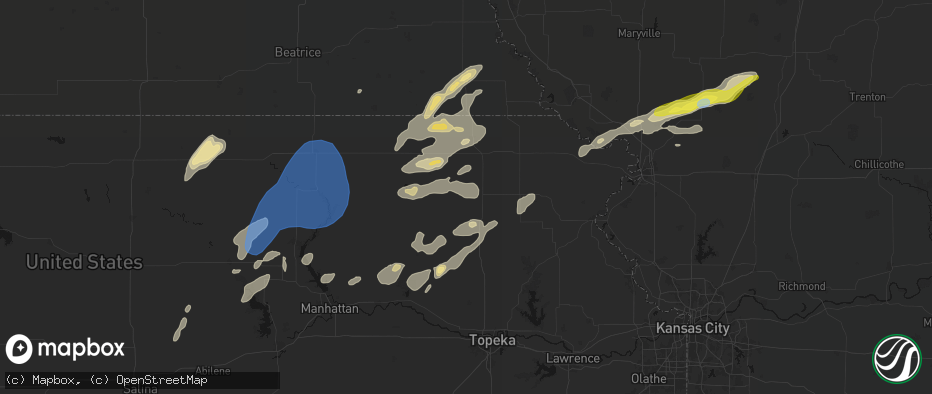 Hail map in Wetmore, KS on June 4, 2026