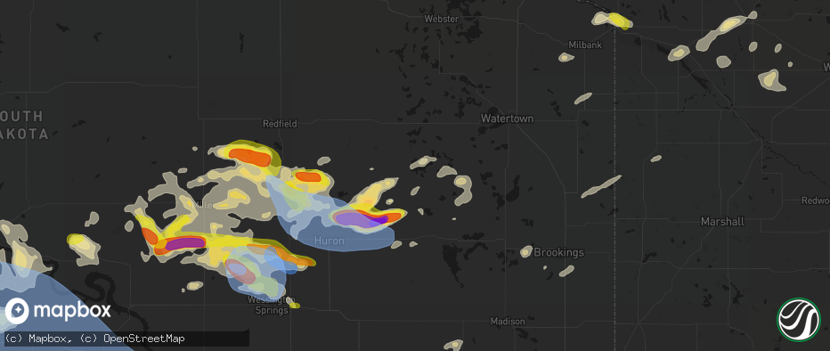 Hail map in Willow Lake, SD on June 4, 2026