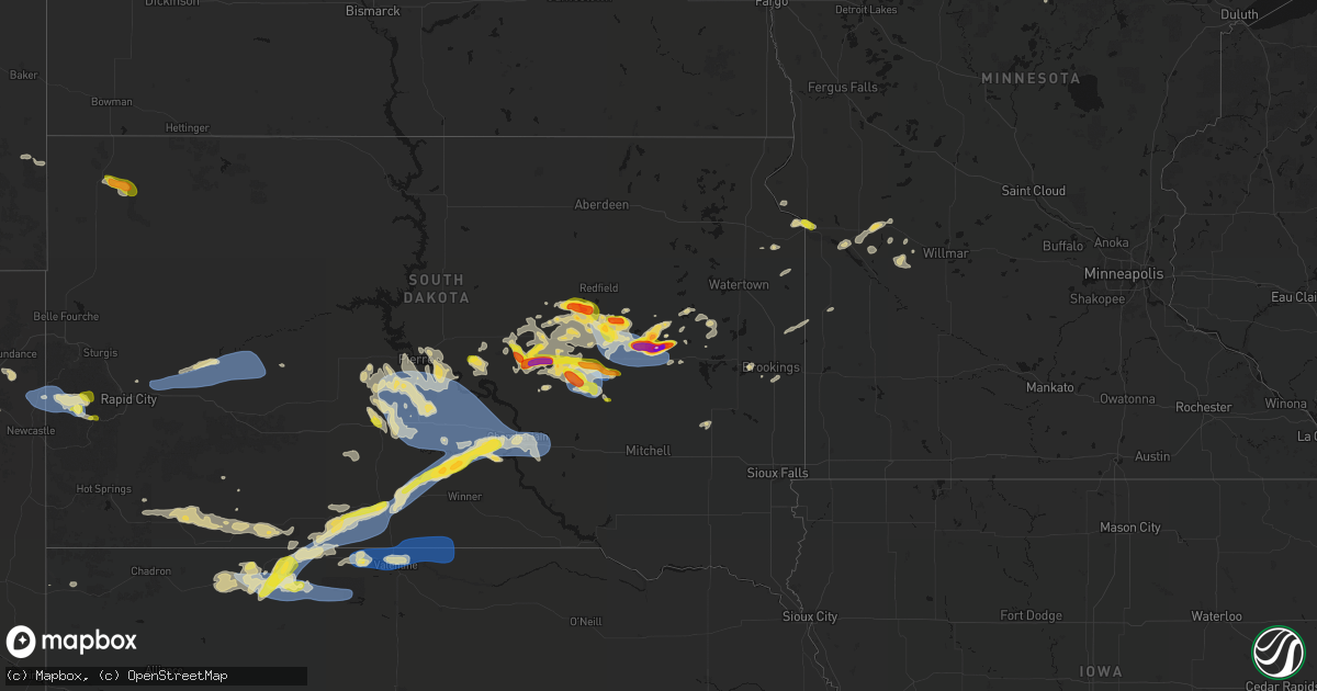 Hail map on June 4, 2026
