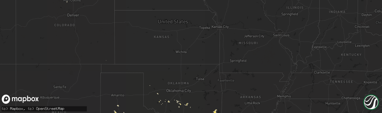 Hail map in Louisiana on June 5, 2012