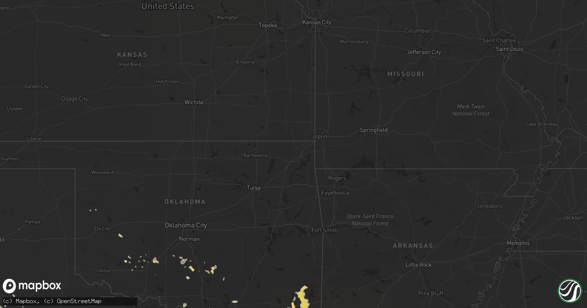 Hail map on June 5, 2012