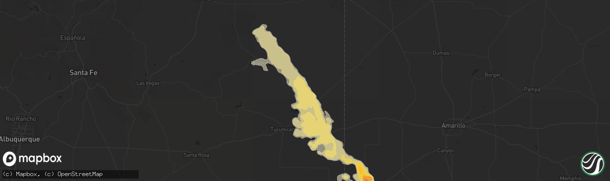 Hail map in Logan, NM on June 5, 2013