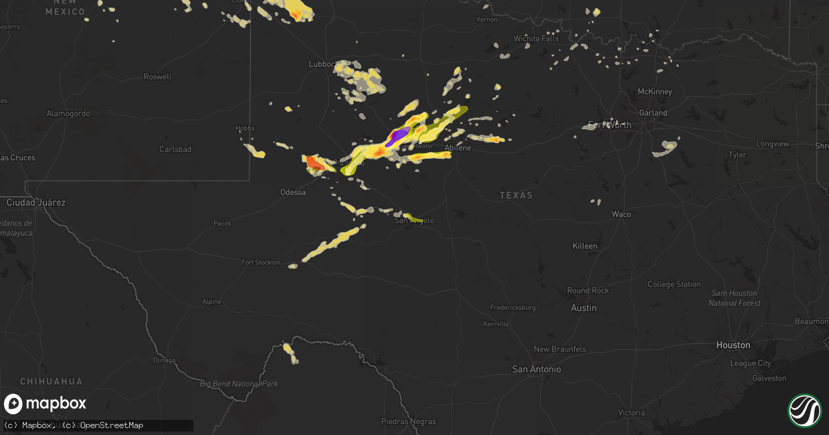 Hail map on June 5, 2013