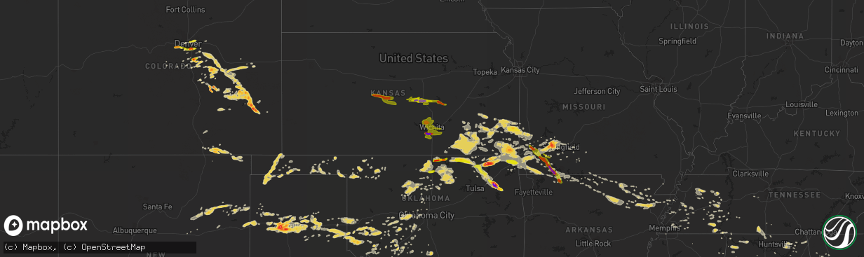 Hail map on June 5, 2014