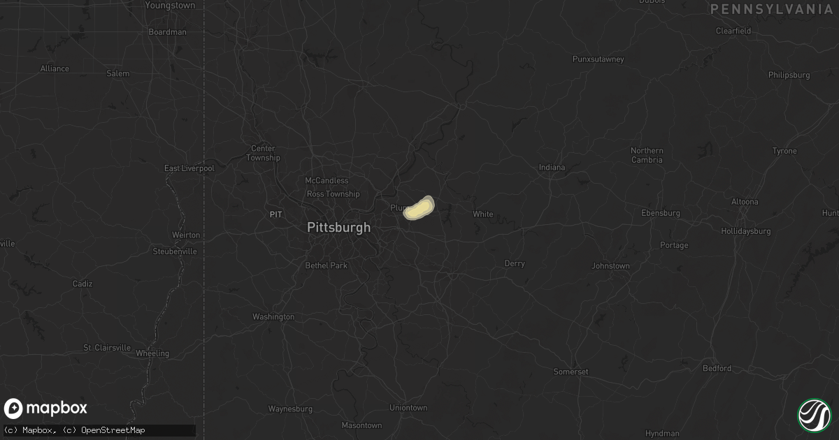 Hail map in Murrysville, PA on June 5, 2015