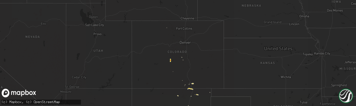 Hail map in Colorado on June 5, 2016