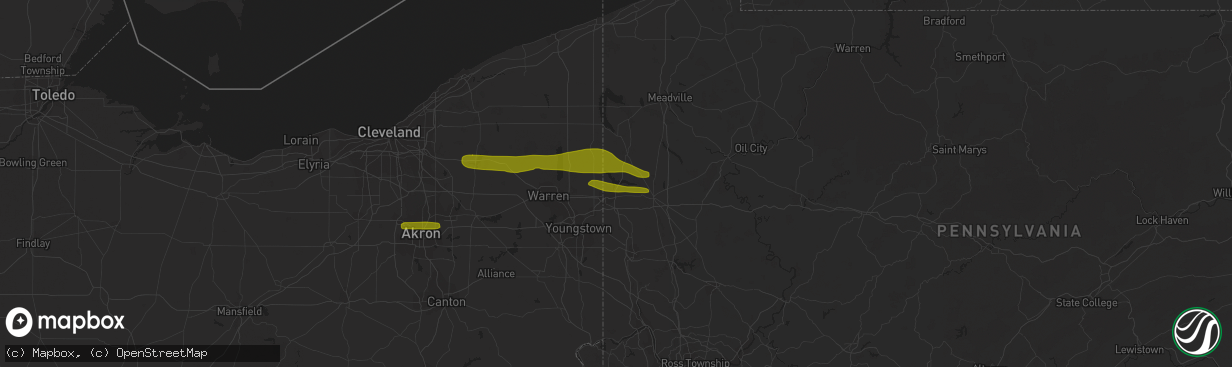 Hail map in Sharpsville, PA on June 5, 2016