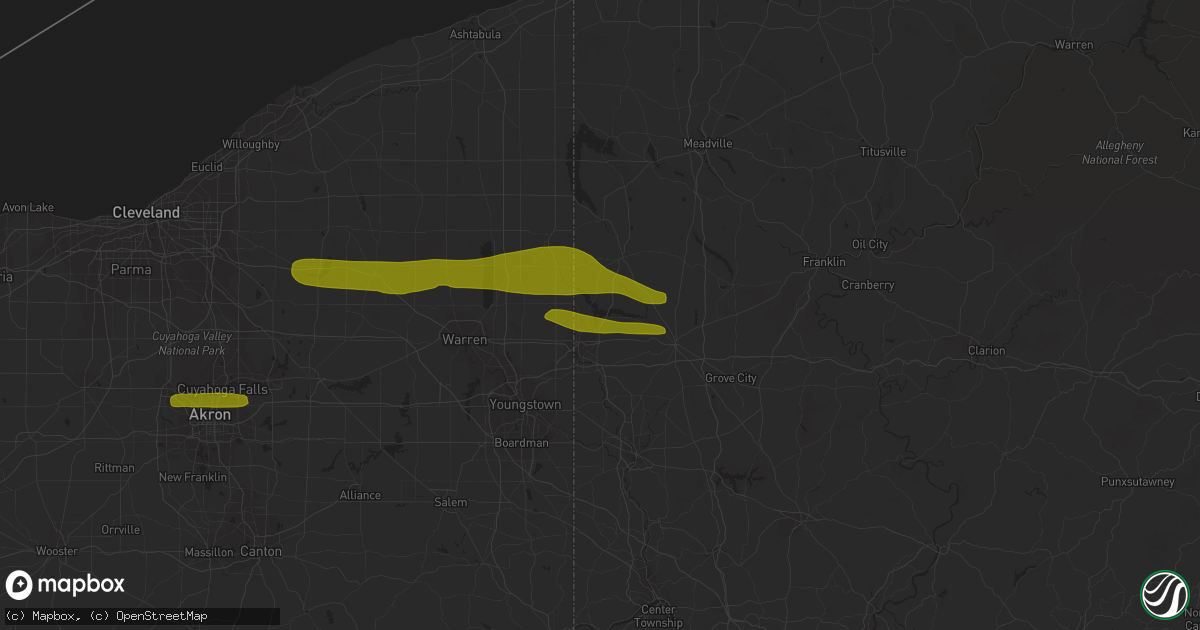 Hail map in Sharpsville, PA on June 5, 2016