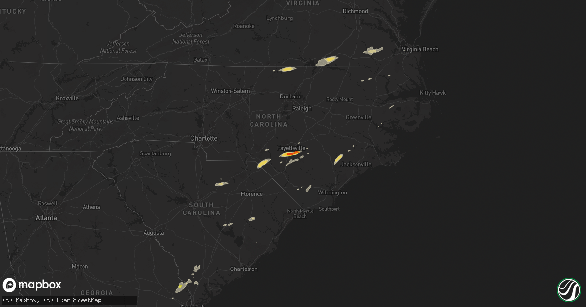 Hail map on June 5, 2016