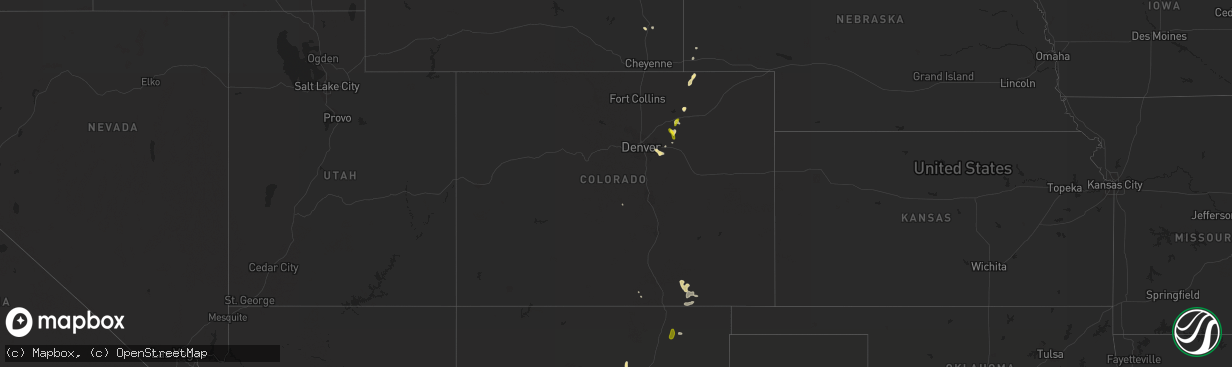 Hail map in Colorado on June 5, 2017