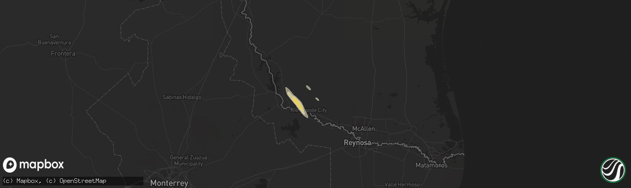 Hail map in Rio Grande City, TX on June 5, 2017