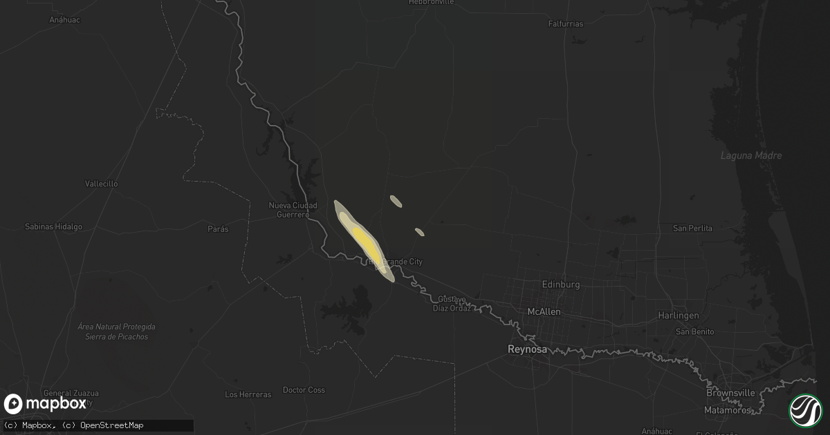 Hail map in Rio Grande City, TX on June 5, 2017