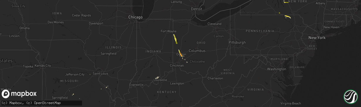 Hail map on June 5, 2017