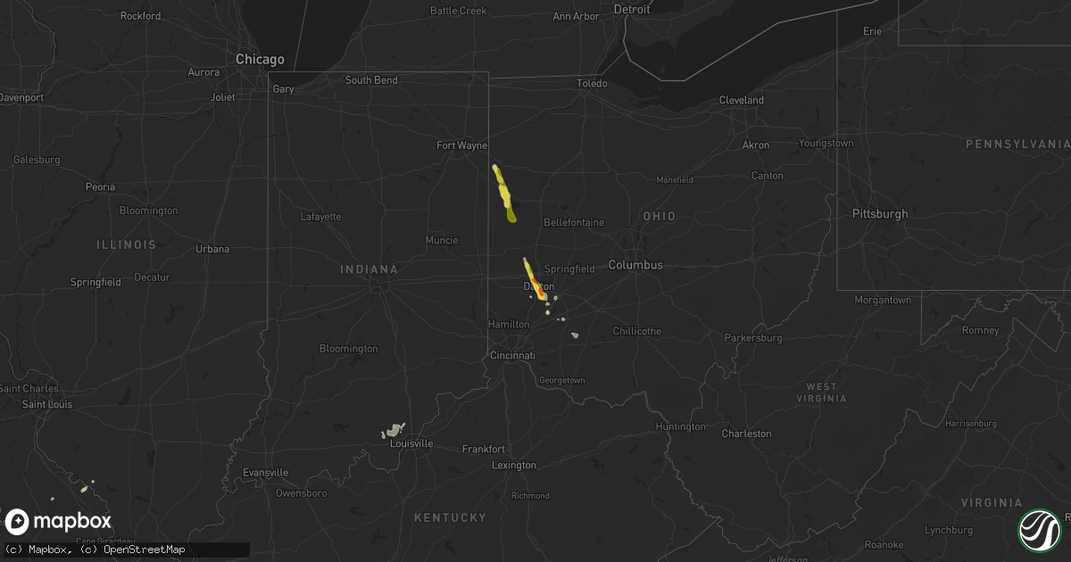 Hail map on June 5, 2017