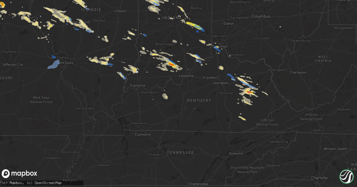 Hail map in Kentucky on June 5, 2019