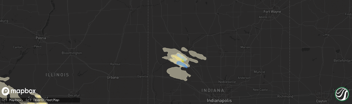 Hail map in West Lafayette, IN on June 5, 2019