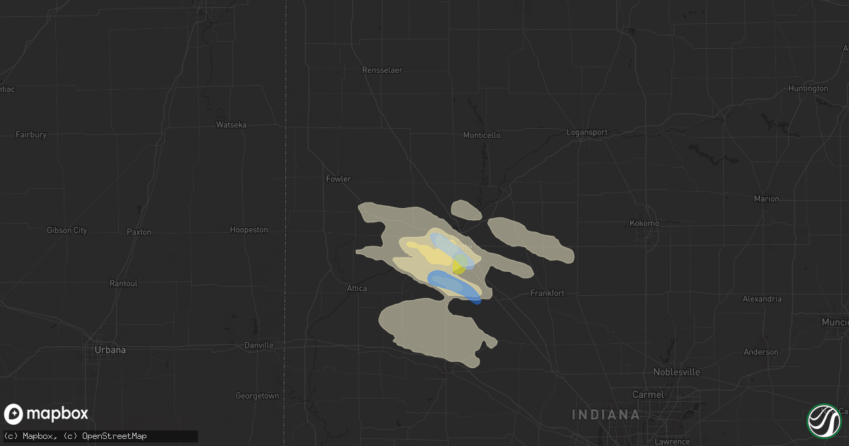 Hail map in West Lafayette, IN on June 5, 2019