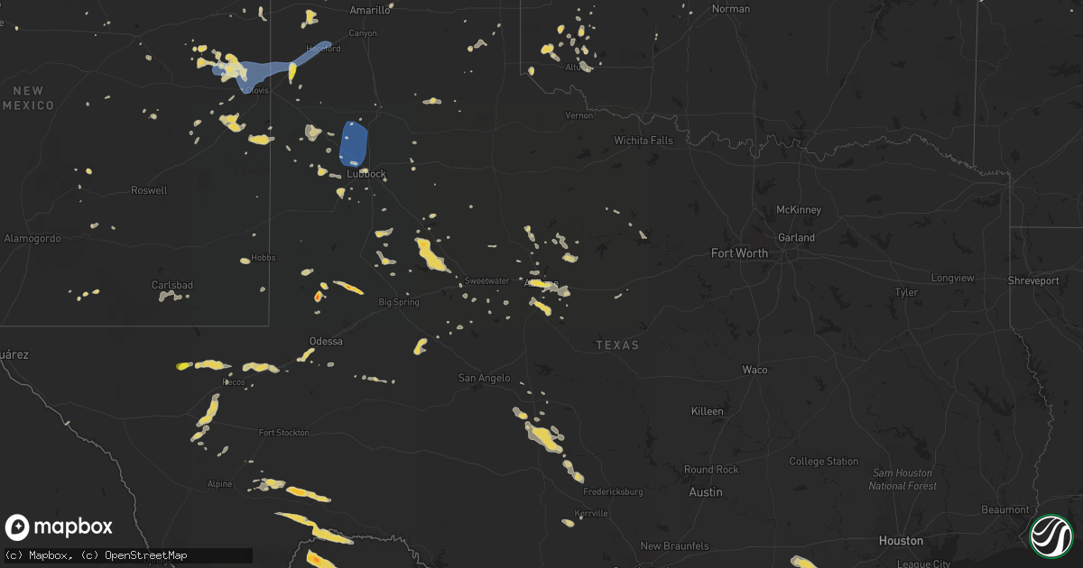 Hail map on June 5, 2019