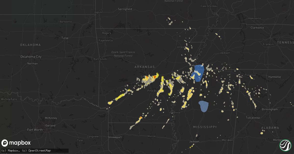 Hail map on June 5, 2020