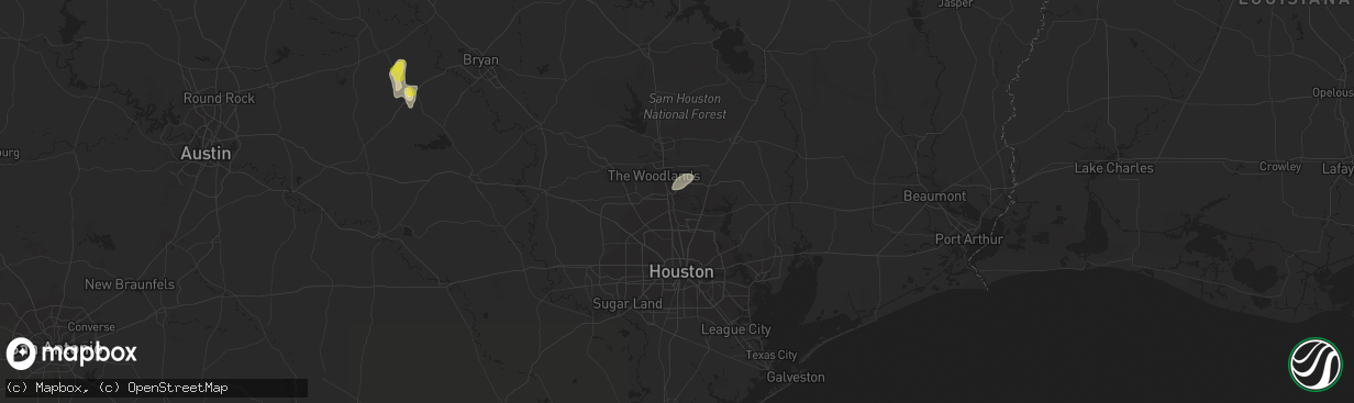 Hail map in Spring, TX on June 5, 2021