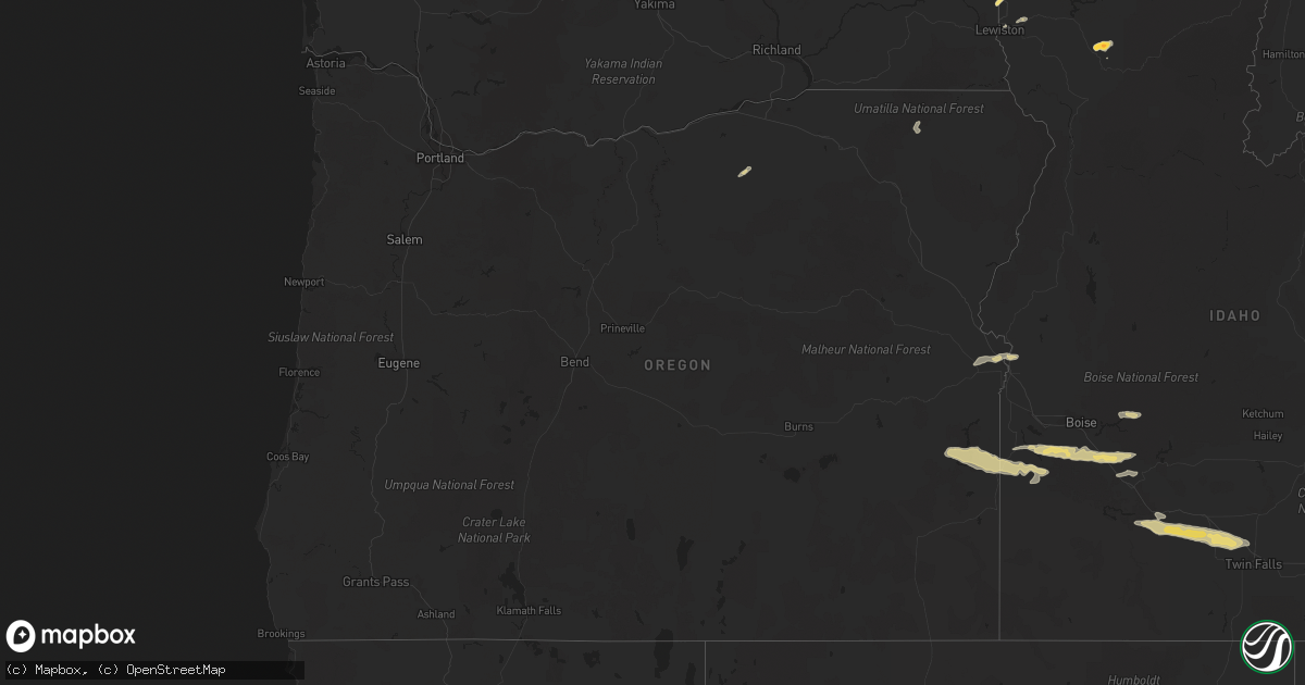 Hail map in Oregon on June 5, 2022