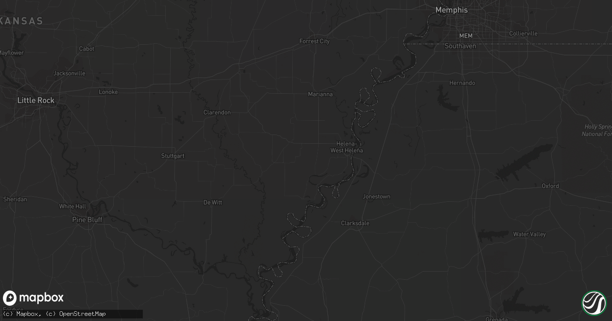 Hail map in Theriot, LA on June 5, 2023
