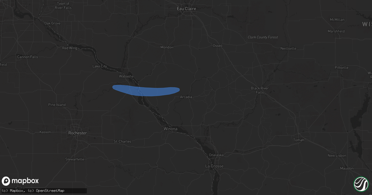 Hail map in Arcadia, WI on June 5, 2024