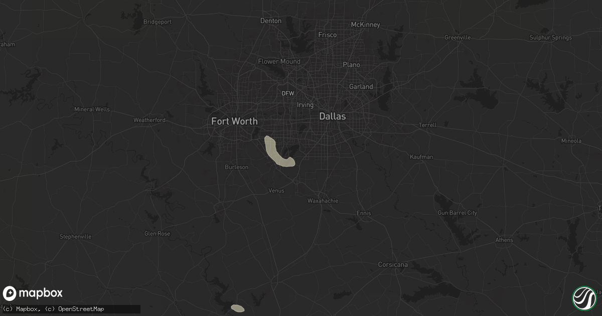 Hail map in Cedar Hill, TX on June 5, 2024