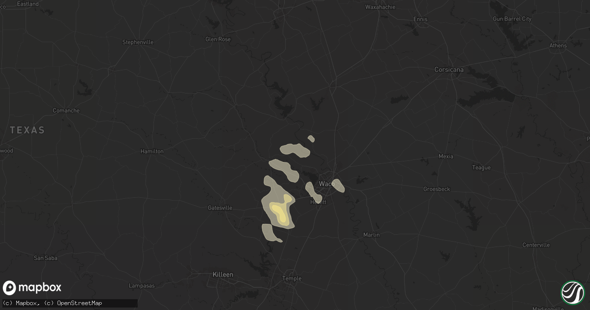 Hail map in China Spring, TX on June 5, 2024