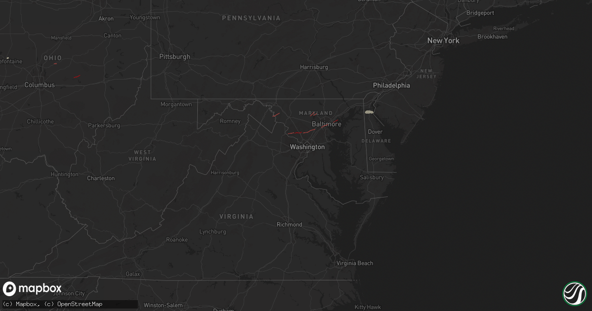Hail map in Delaware on June 5, 2024