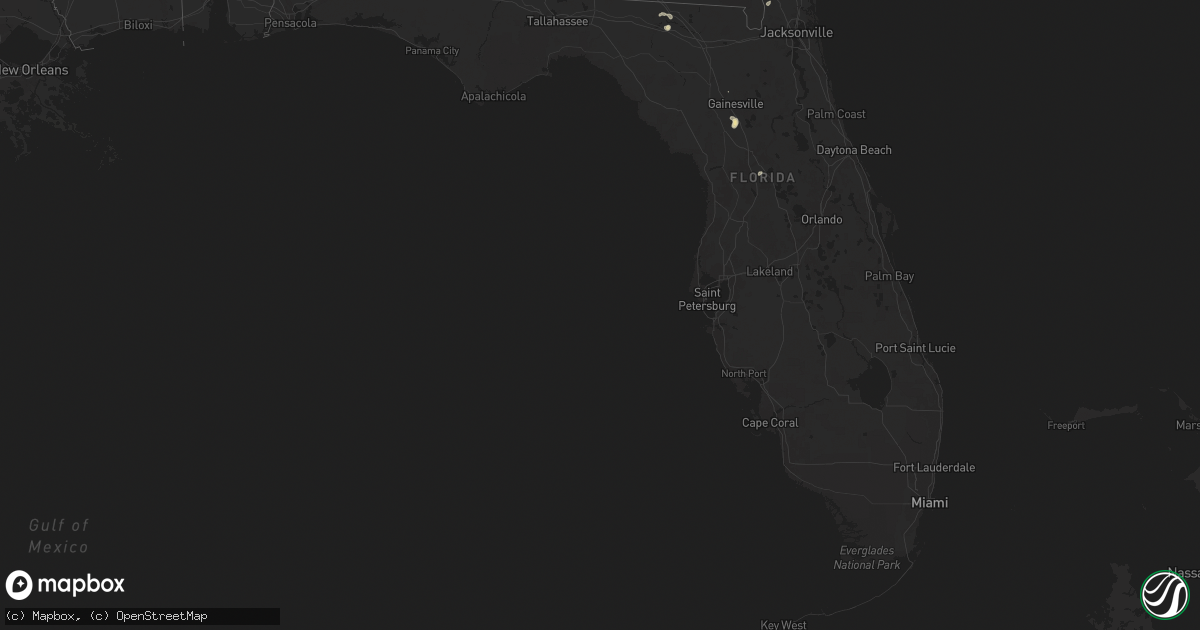 Hail map in Florida on June 5, 2024