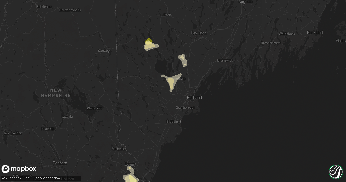 Hail map in Gorham, ME on June 5, 2024