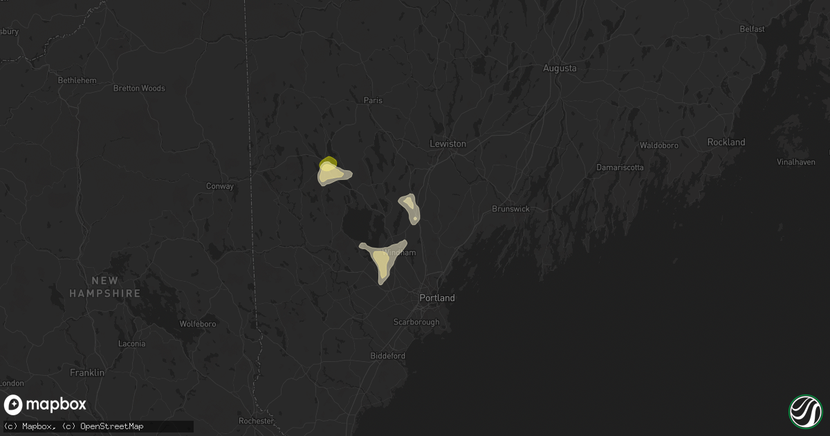 Hail map in Gray, ME on June 5, 2024