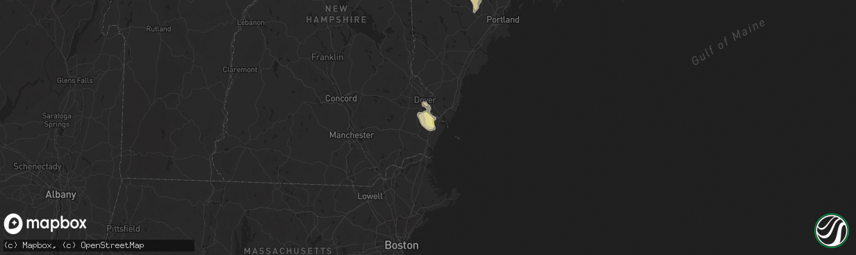 Hail map in Greenland, NH on June 5, 2024