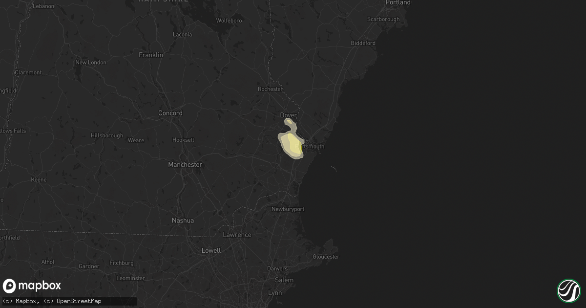 Hail map in Greenland, NH on June 5, 2024