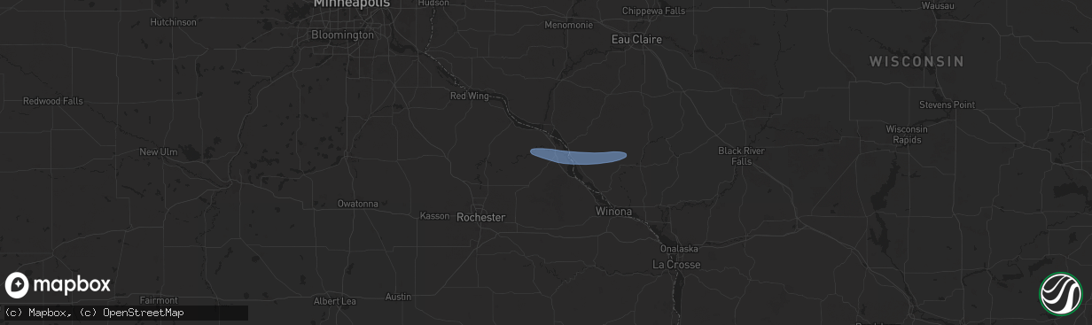 Hail map in Kellogg, MN on June 5, 2024