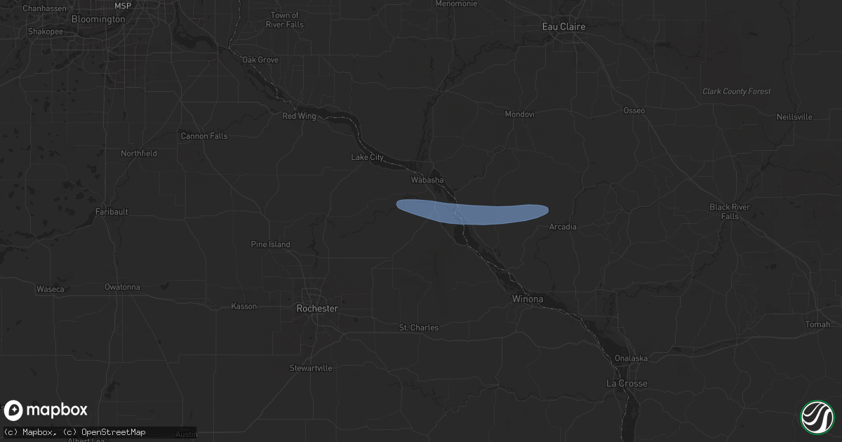 Hail map in Kellogg, MN on June 5, 2024