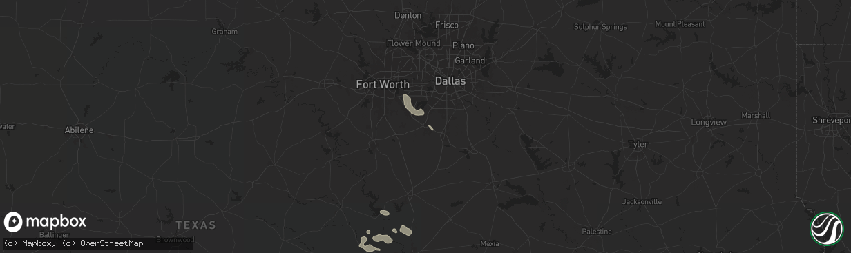 Hail map in Midlothian, TX on June 5, 2024