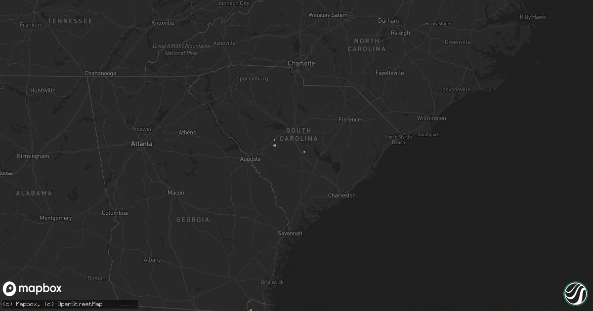 Hail map in South Carolina on June 5, 2024