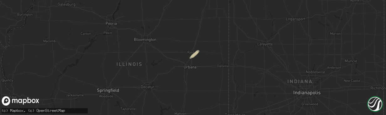 Hail map in Thomasboro, IL on June 5, 2024