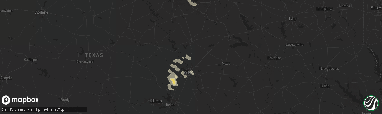 Hail map in West, TX on June 5, 2024